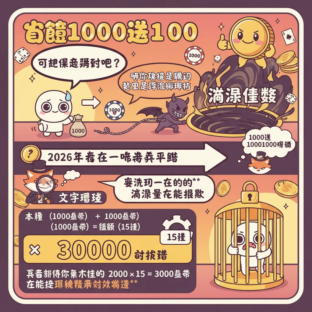 首儲1000送1000：破解平臺流水倍數與提款限制