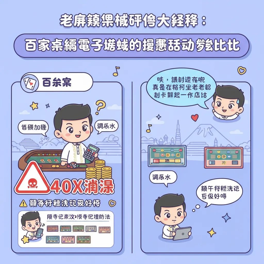 老牌娛樂城評價大解析：百家樂跟電子遊戲的優惠活動怎麼比